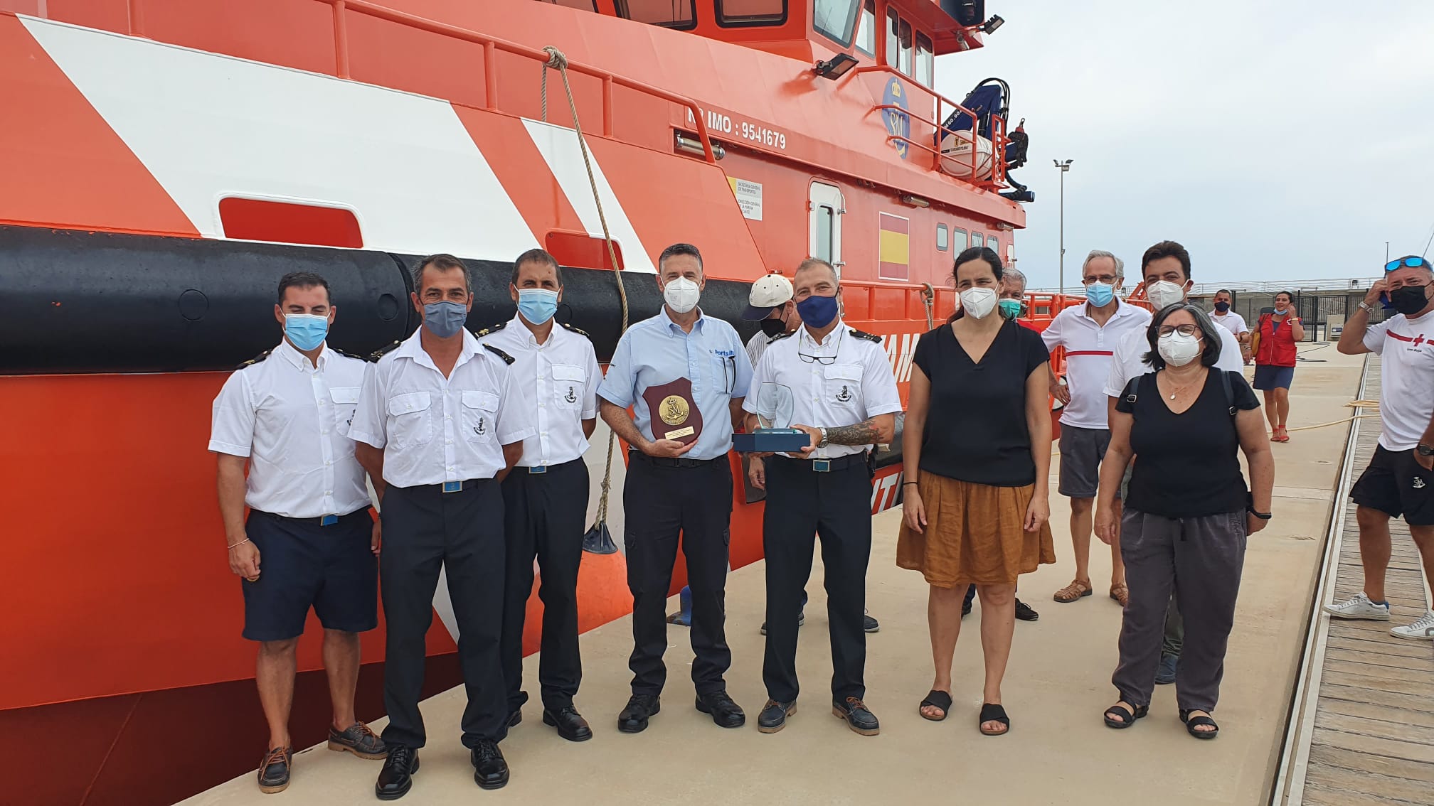 Ports IB y Cruz Roja reciben el reconocimiento de Salvamento Maritimo en Sant Antoni de Portmany
